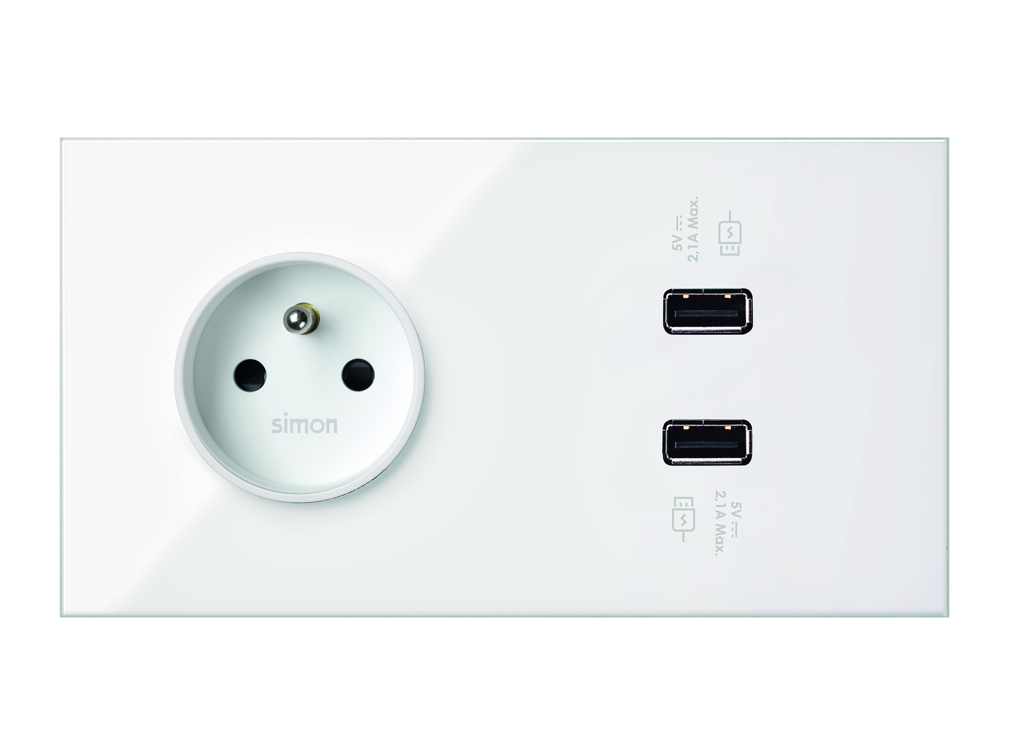 Zestaw - 1 gniazdo + 1 ładowarka 2 x USB