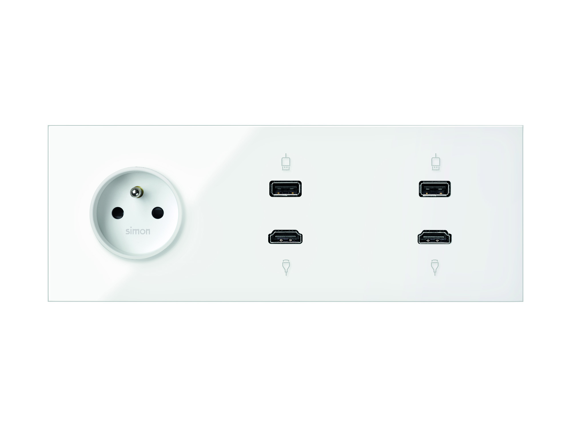 Zestaw - 1 gniazdo + 2x USB i HDMI