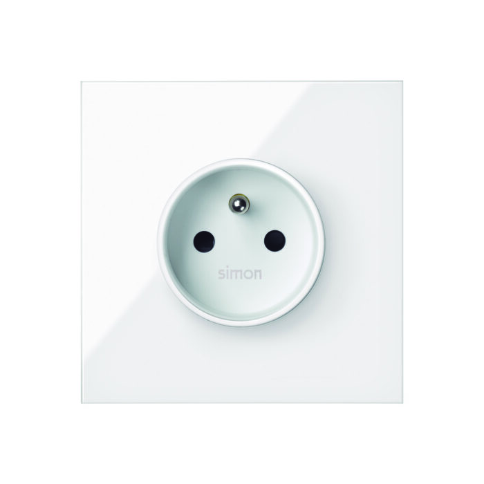 Zestaw - 1 gniazdo zasilające, biały