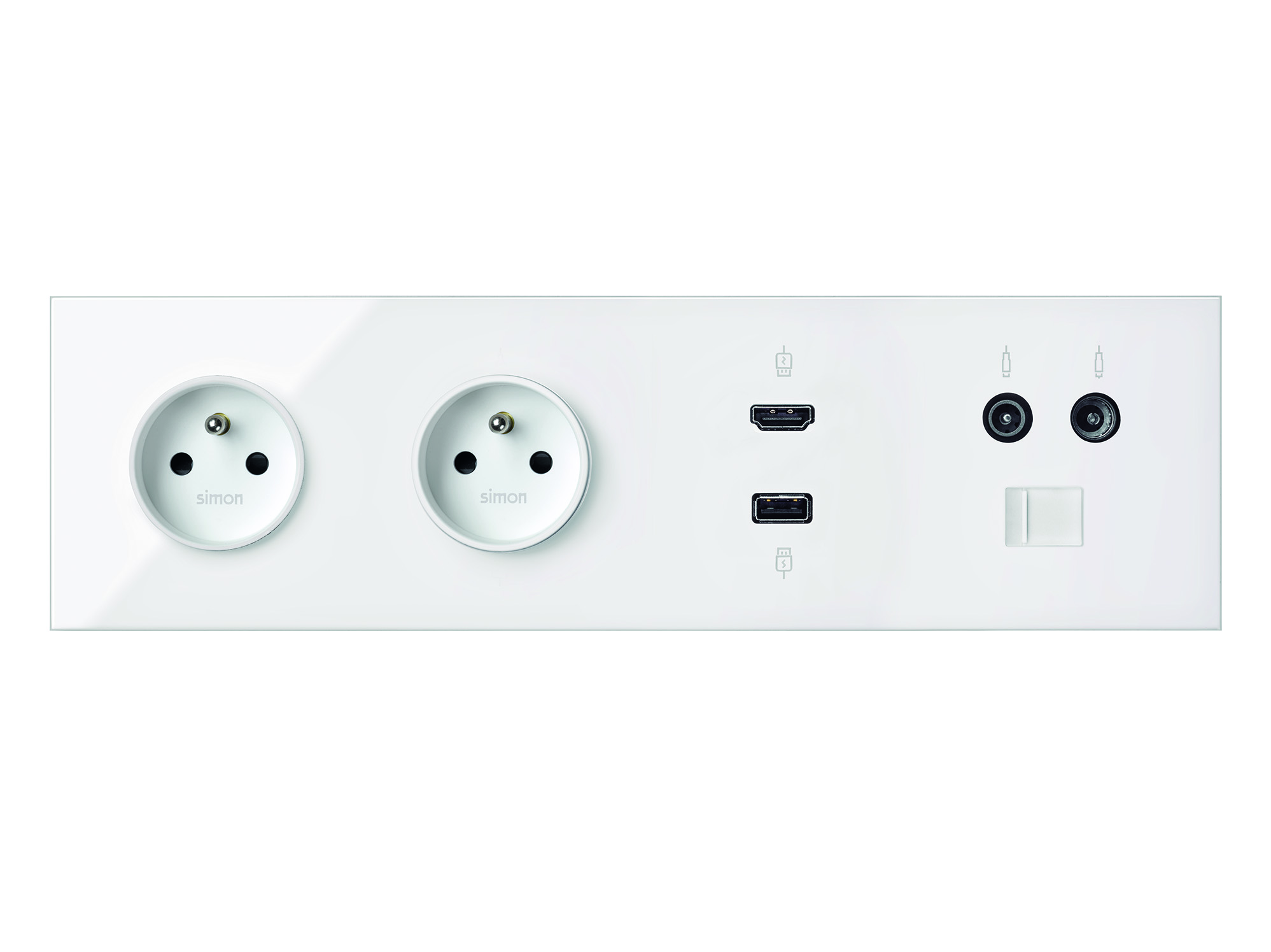 Zestaw - 2 gniazda + HDMI + USB + TVSAT+ RJ45