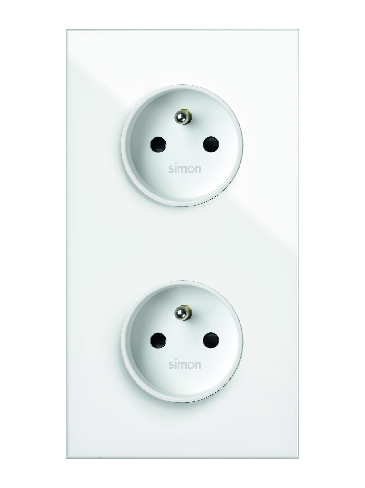 Zestaw 2-krotny 2 gniazda zasilające pionowo