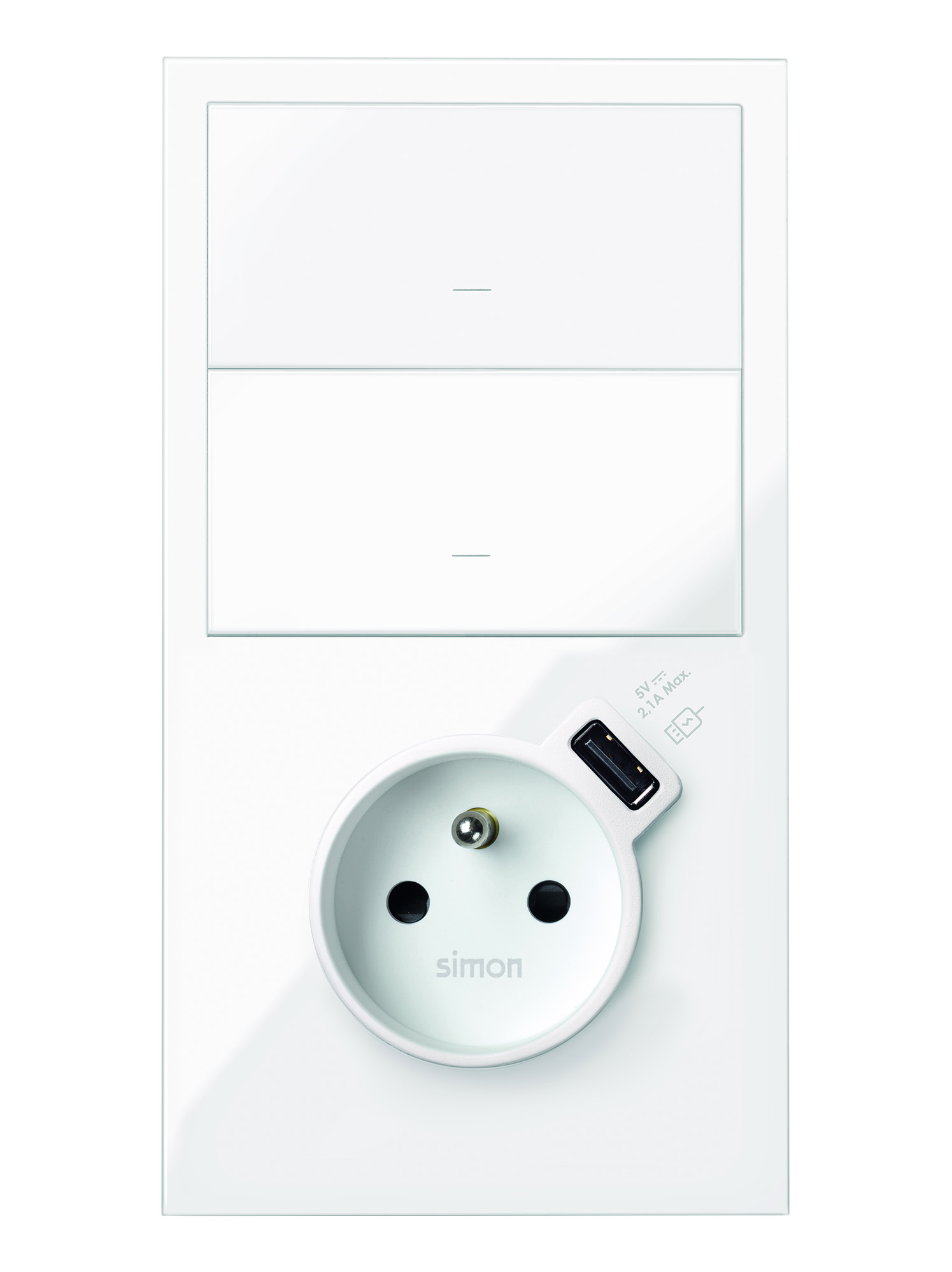 Zestaw 2-krotny gniazdo z zintegrowaną ładowarką USB SmartCharge + 2 łączniki