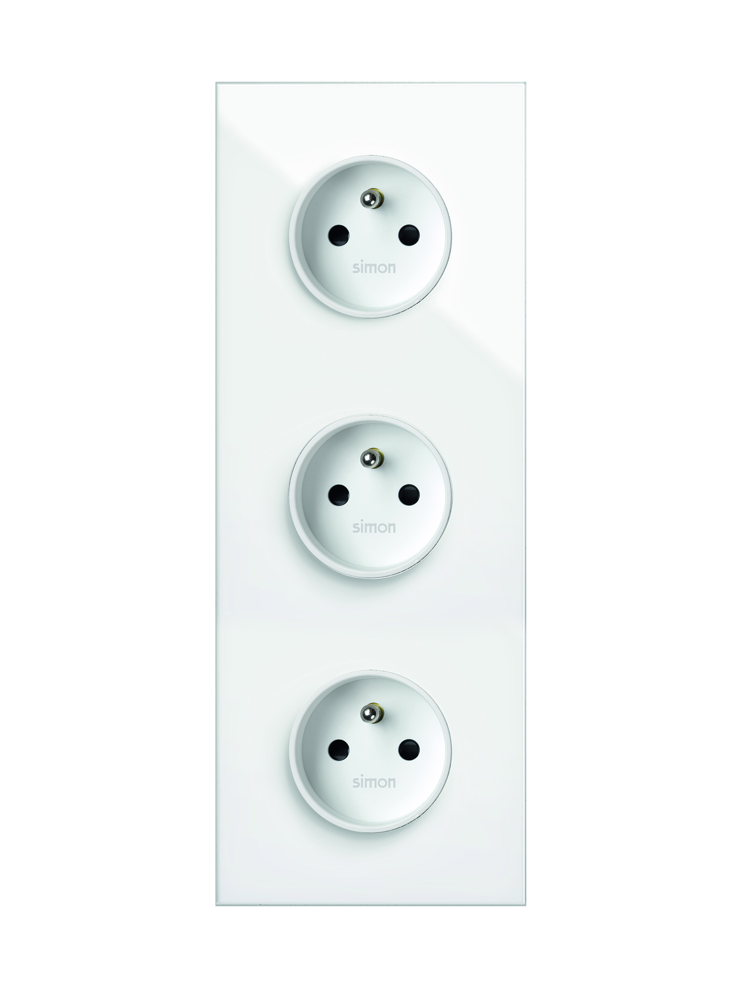 Zestaw 3-krotny 3 gniazda zasilające pionowo